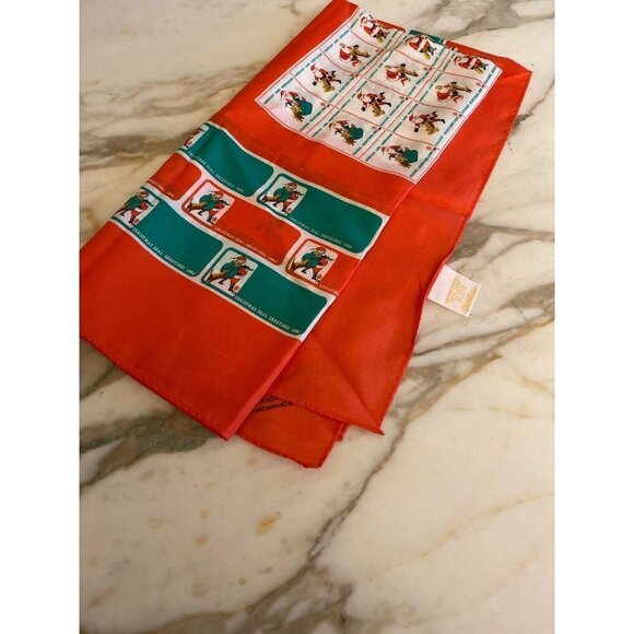 Christmas Scarf American Lung Association Santa Dog 1982 - Picture 6 of 7